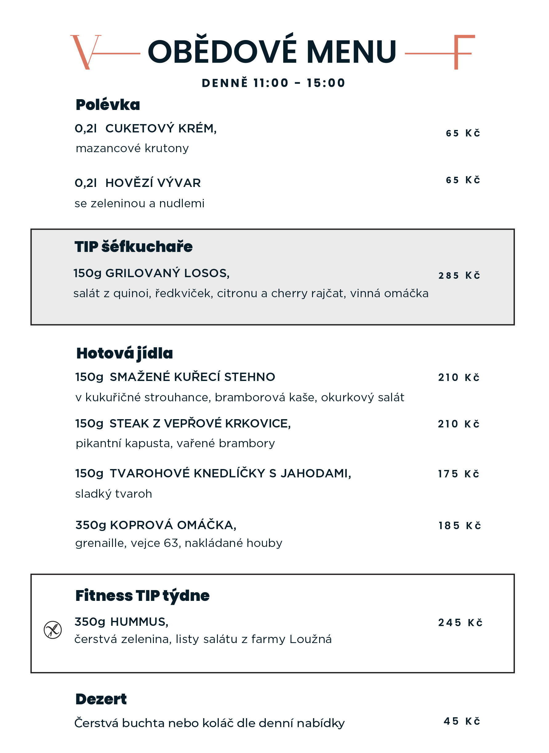 obedove menu