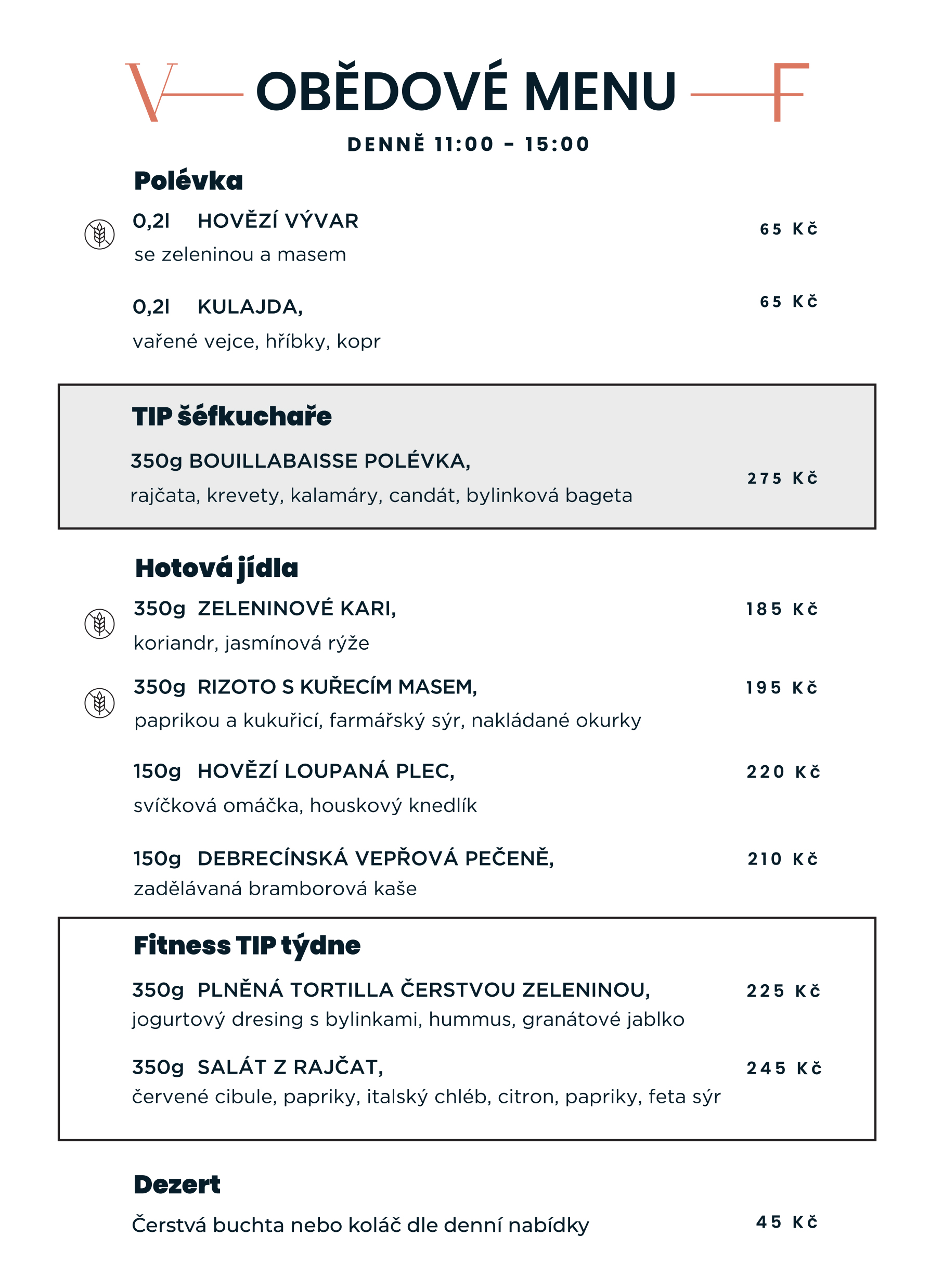 Obědové menu