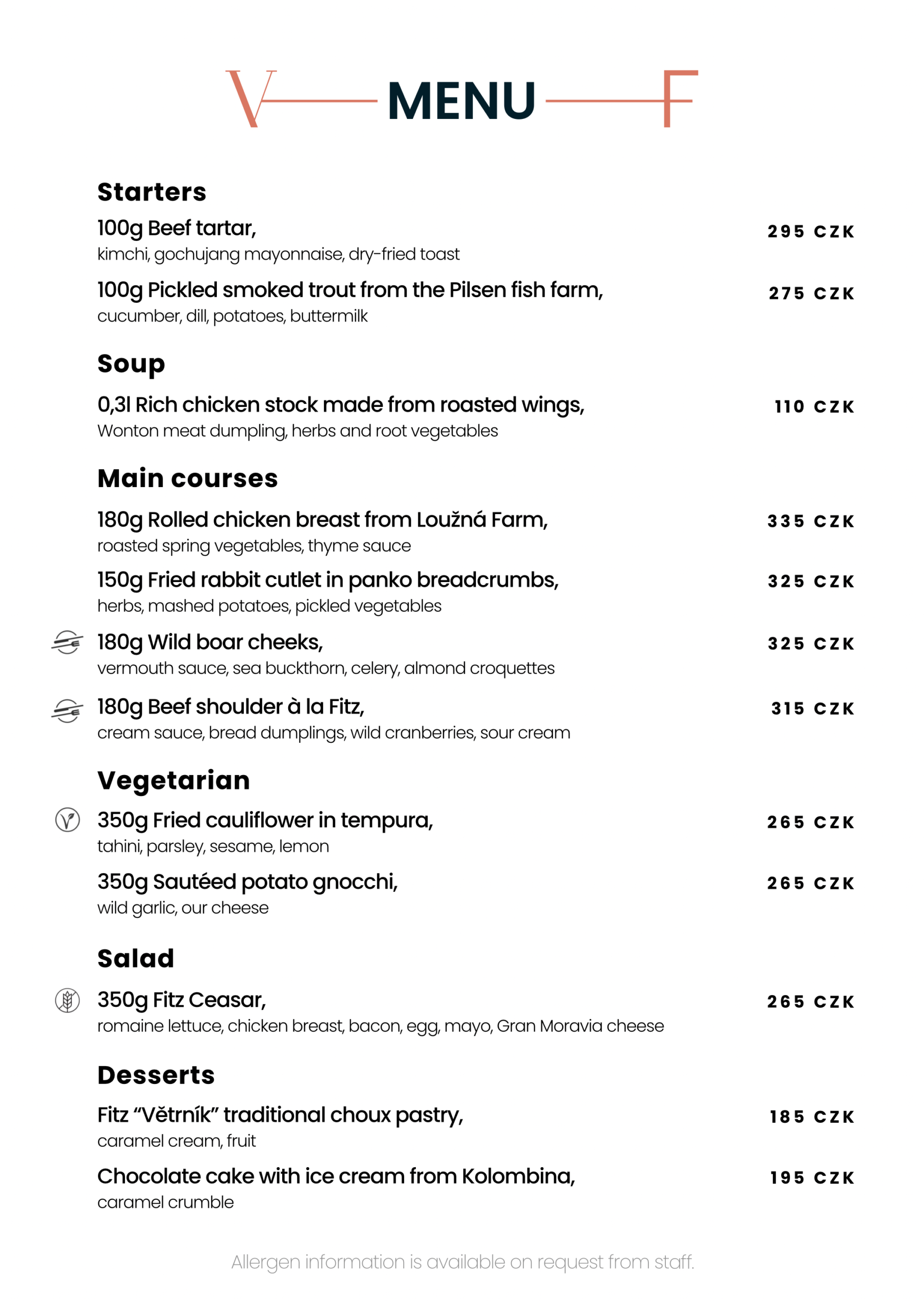 Zkrácené menu - AJ